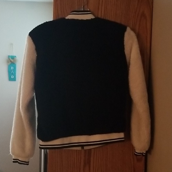 Justice Girls fleece varsity jacket with sequin - Picture 3 of 3